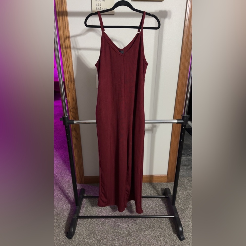 NWT Dokotoo Burgundy Jumpsuit size M
